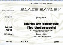 Blaze Bayley ticket