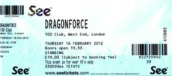 Dragonforce ticket