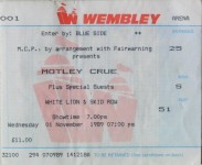 Mötley Crüe ticket