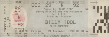 Billy Idol ticket