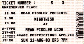 Nightwish ticket