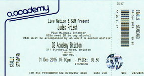 Judas Priest ticket