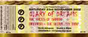 Diary Of Dreams ticket