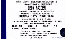 Iron Maiden ticket