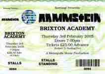 Rammstein ticket