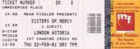 The Sisters Of Mercy ticket